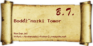 Bodánszki Tomor névjegykártya